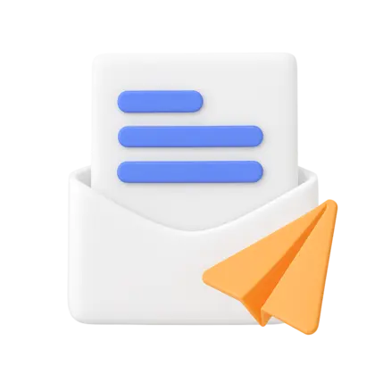 Commercial offer letter and orange paper plane